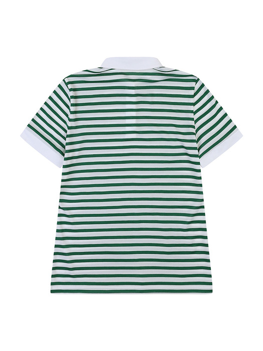 스트라이프 베이직 여성 골프 티셔츠 (GREEN)