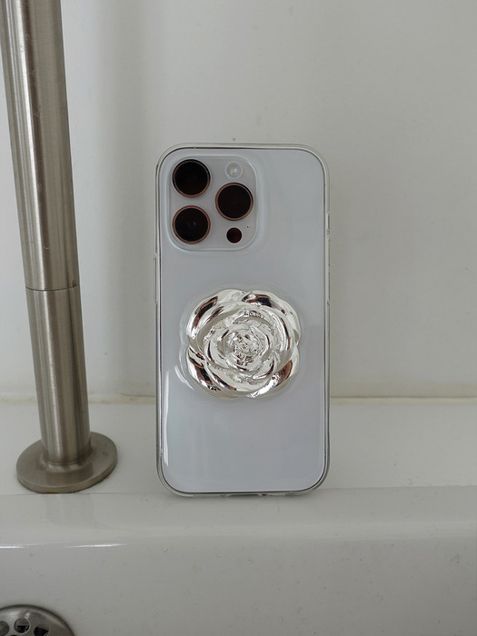 IPHONE CASE ROSE SILVER_HANDMADE COLLECTION