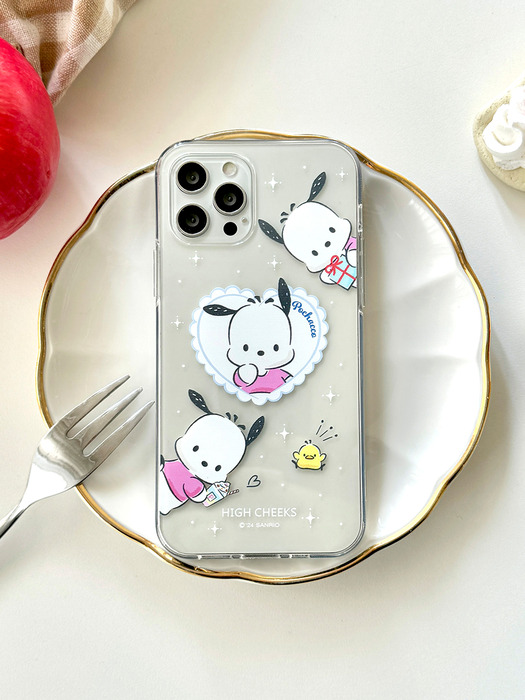 Pochacco Heart Clear Case_HC2433CP002O