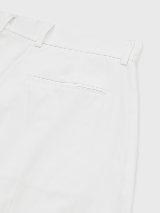 Cotton Volume Pants - White