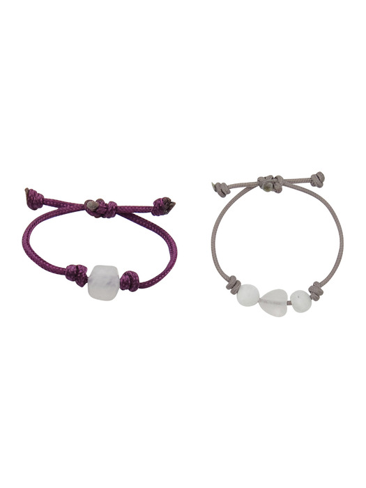 gem string ring set-purple