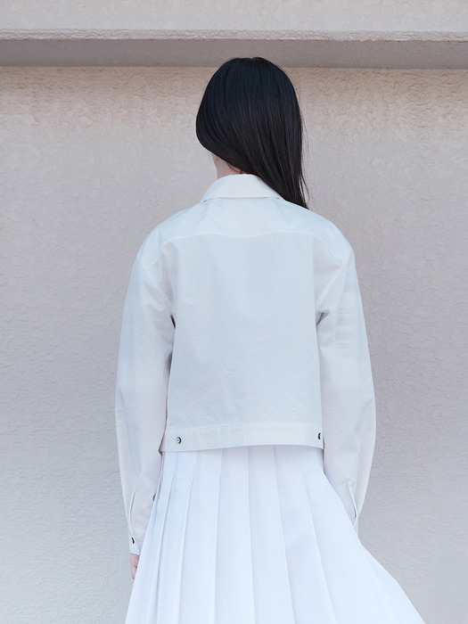 COTTON CROP SHIRT JACKET_OFF WHITE