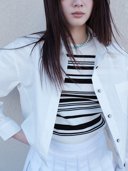 COTTON CROP SHIRT JACKET_OFF WHITE