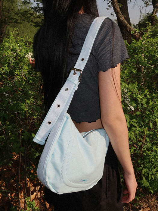 [선물포장] 2Way Canvas Bag - Sky Blue