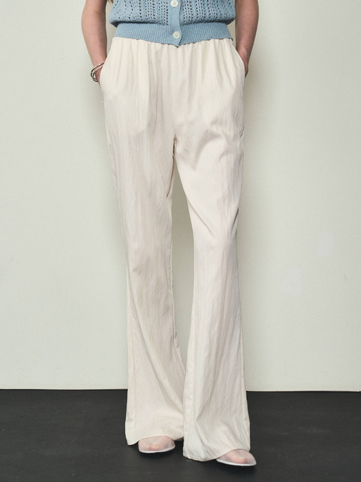 Summer Boot-cut Pants_CTB522(Cream)