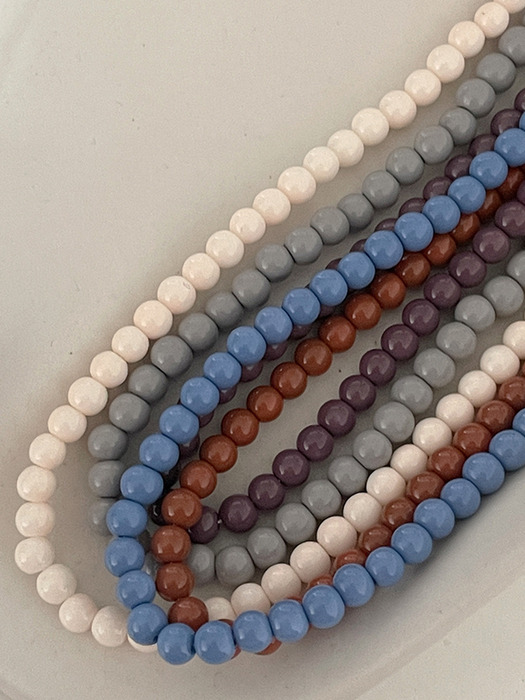 4mm Color beads Necklace_NC301