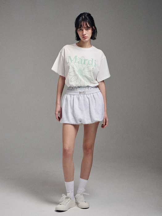 TSHIRT FLOWERMARDI_IVORY MINT