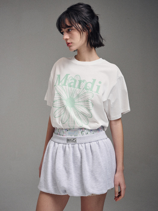 TSHIRT FLOWERMARDI_IVORY MINT