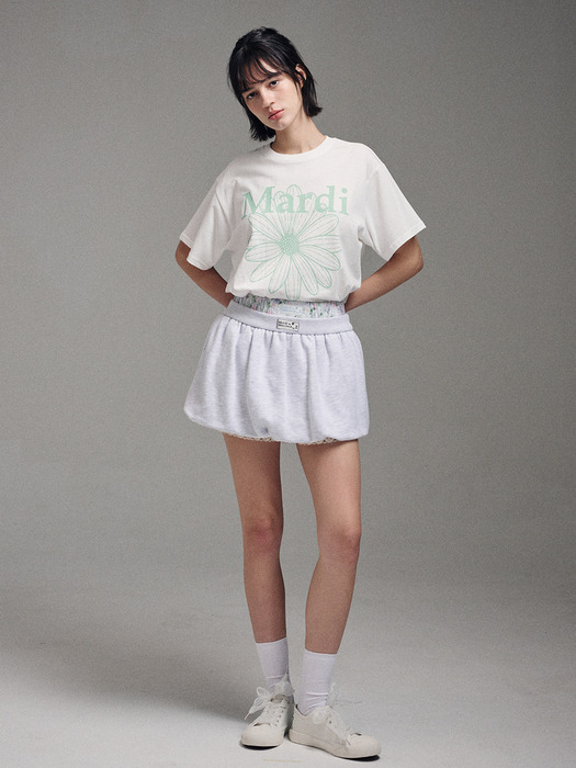 TSHIRT FLOWERMARDI_IVORY MINT