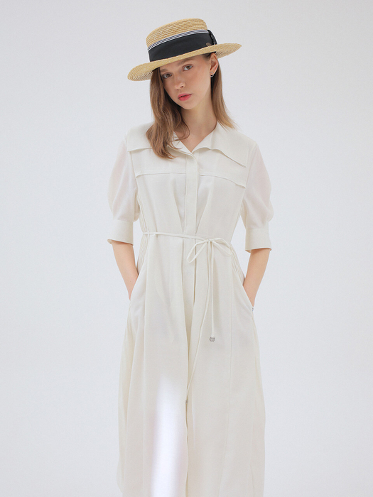 Pleated Shirt Dress NEW4XO513