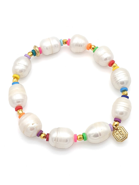 Rainbow pearl bracelet