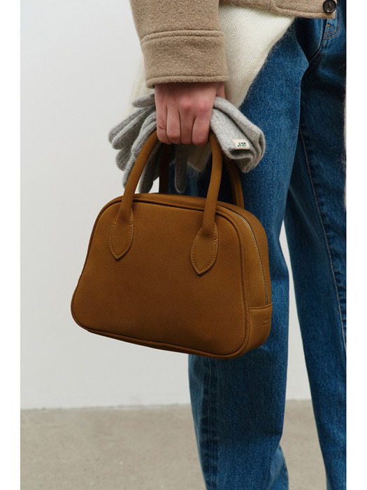 SUEDE BOSTON TOTE BAG CAMEL_UDBA4F202CM