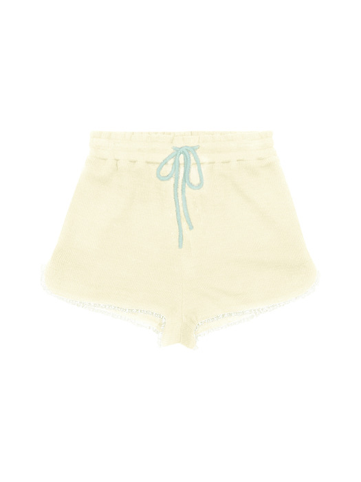 LACE KNIT SHORTS (CREAM)