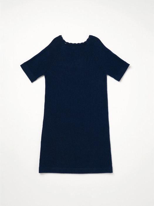 Via Glenn wool knit onepiece (Navy)