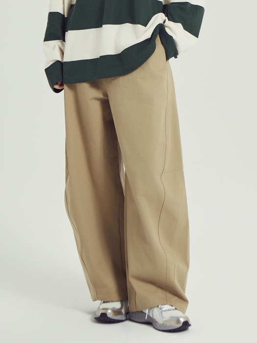 twist bigwide chino pants_be