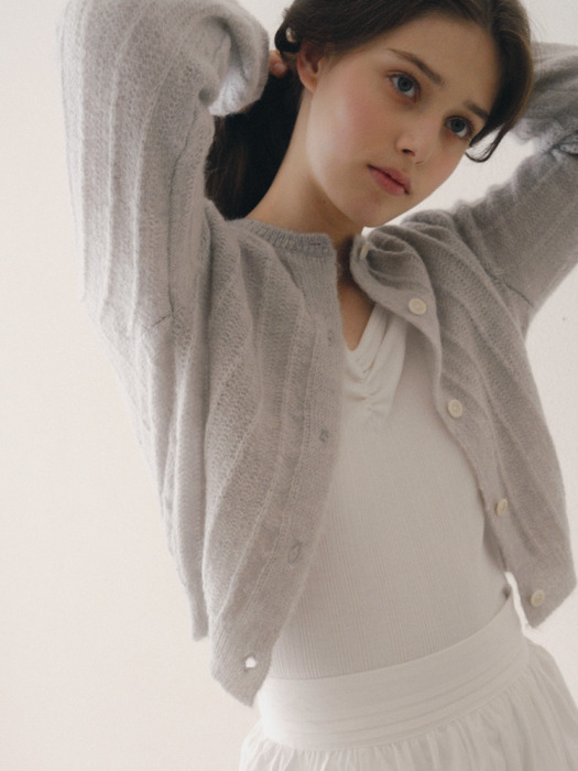 Ribbon Shirring Long Sleeve T-shirt_4 Colors