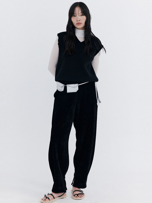 Corduroy Balloon Pants_Black