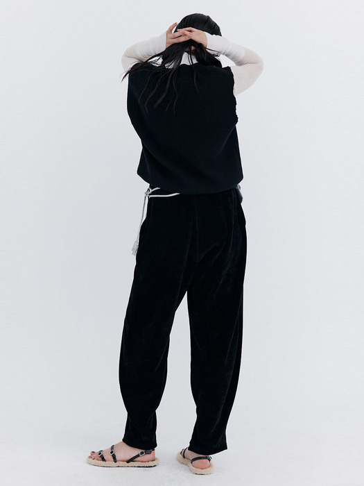 Corduroy Balloon Pants_Black