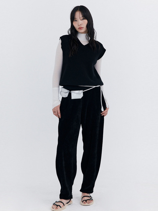 Corduroy Balloon Pants_Black