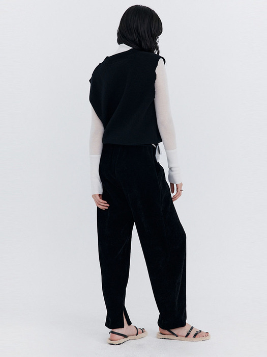 Corduroy Balloon Pants_Black