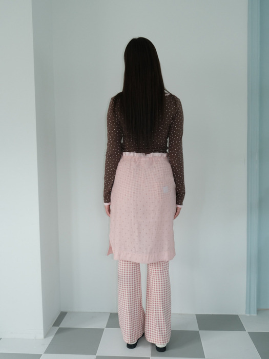 【SHAKIRI】TART GINGHAM BOOTCUT PANTS 샤키리]TART GINGHAM BOOTCUT PANTS _VINTAGE ROSE