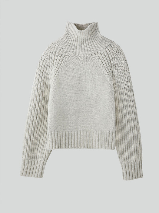 COMPACT TURTLE NECK KNIT TOP (2COLORS)