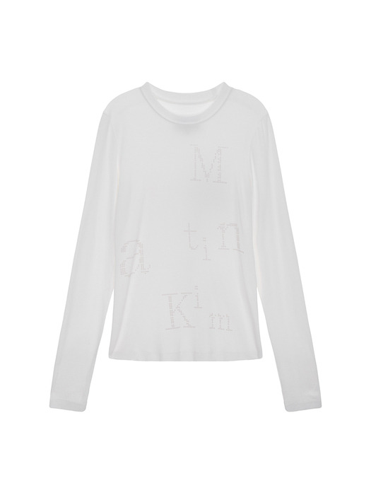 DOT GRAPHIC LOGO LETTERING TOP IN WHITE