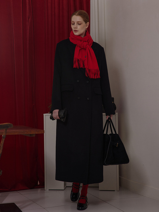 Wool Classic Double-breast Long Coat