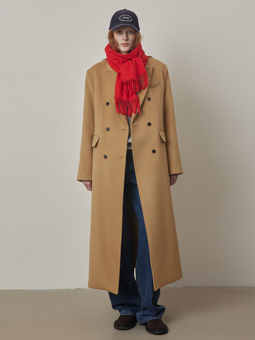 Wool Classic Double-breast Long Coat