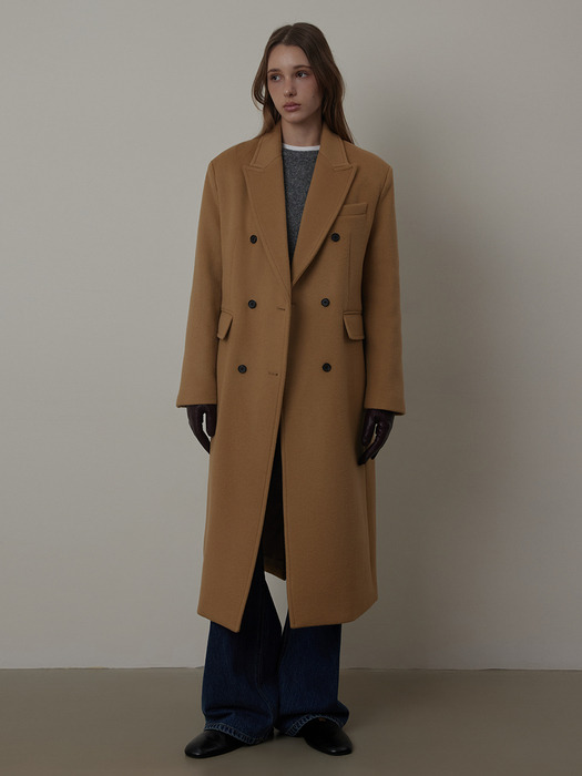 Wool Classic Double-breast Long Coat