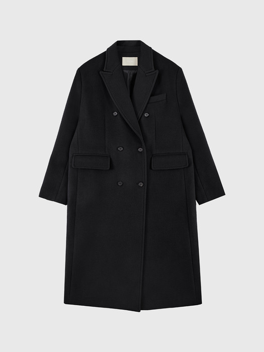 Wool Classic Double-breast Long Coat