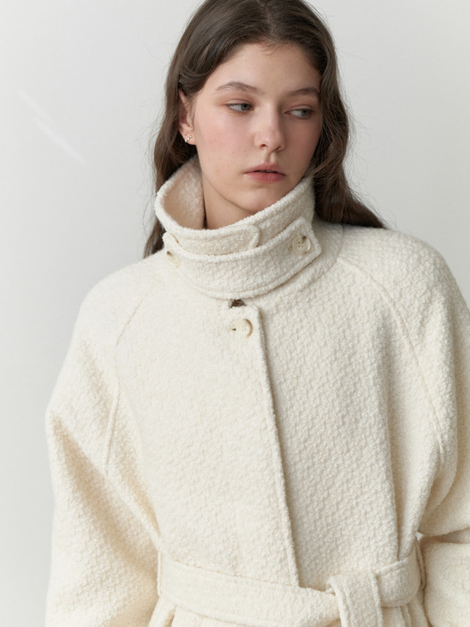 Ounce half wool coat (ivory)