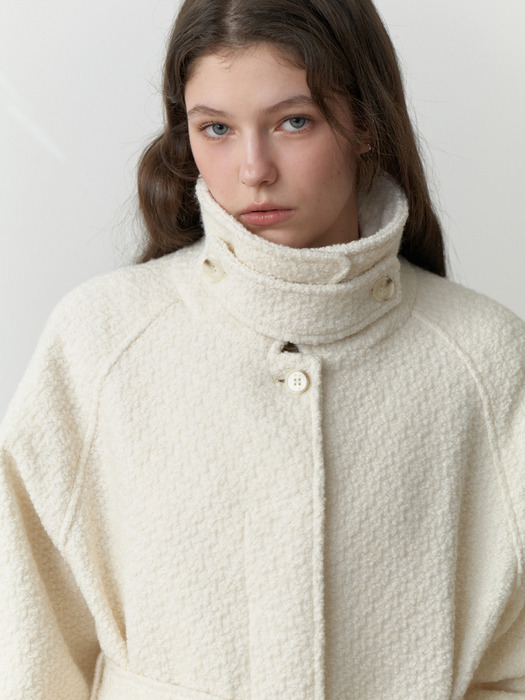 Ounce half wool coat (ivory)