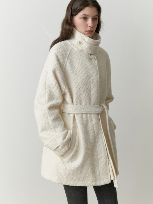 Ounce half wool coat (ivory)