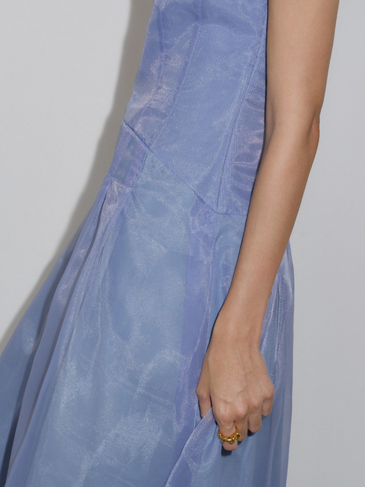 TUBE TOP ORGANZA DRESS_PALE BLUE