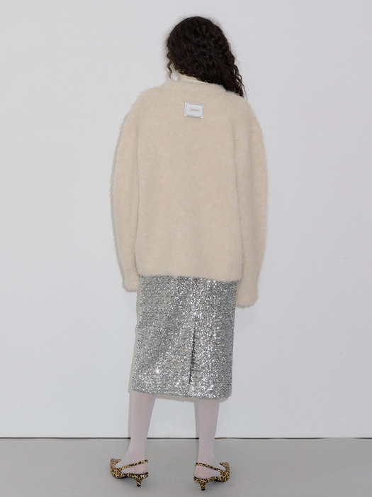 OVERSIZE HAIRY KNIT _CREAM