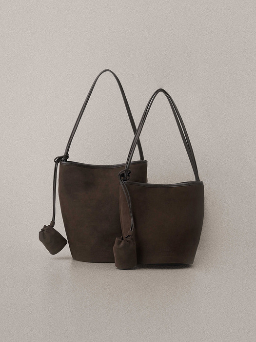 SUEDE BASKET BAG_brown_S,M