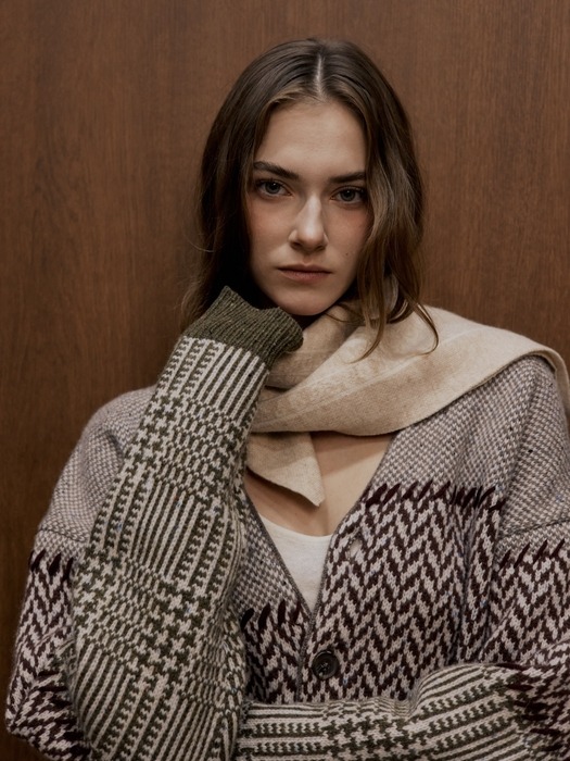 MEGEVE KNIT CADIGAN_BROWN