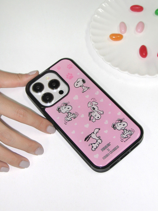 Pink snoopy epoxy case_HC249DEP002O