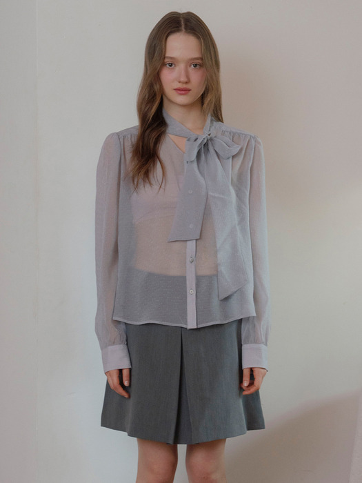 Jacquard Tie Shirt_Grey