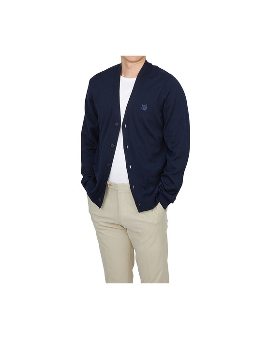 MAISON KITSUNE 메종키츠네 볼드 폭스헤드 남성 가디건 MM00509KT1036 P476