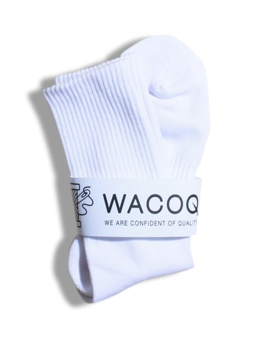 [3팩] 1057 #WACOQ BASIC WHITE SOCK