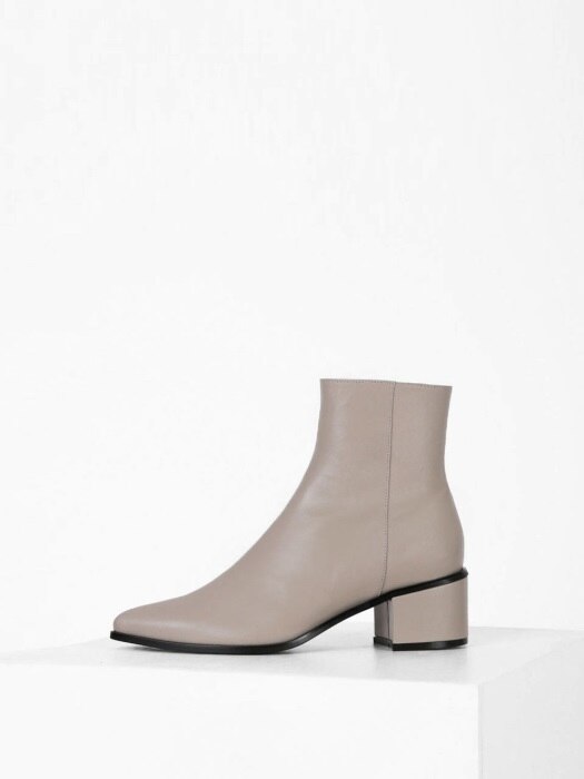 POINTED LINE ANKLE BOOTS - BEIGEGRAY