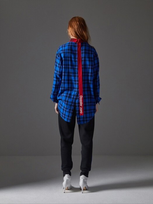 Multicolor Mixed Check Shirt_Blue