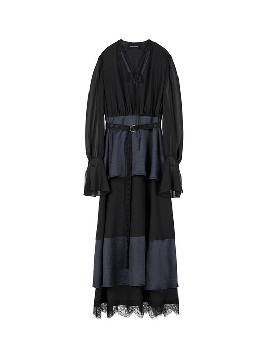 MIDNIGHT BOHEMIAN DRESS atb285w(Black)