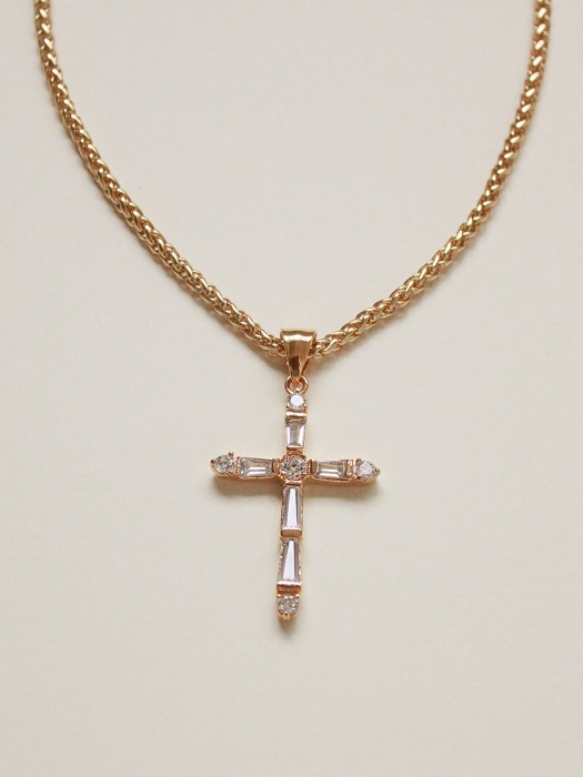 Amazing cross golden necklace