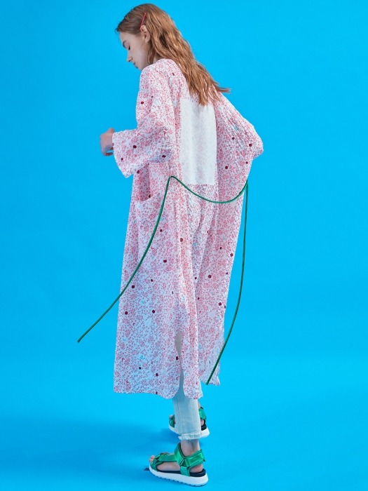Journey long robe [Tinted pink]