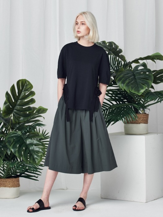 LIGHT SKIRT PANTS_CHARCOAL