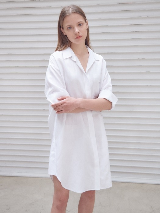 Summer linen shirts dress [WH]