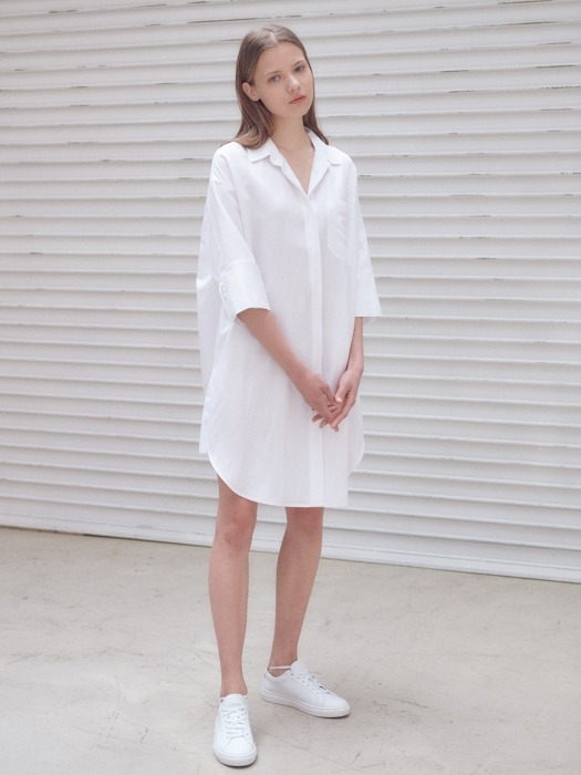 Summer linen shirts dress [WH]